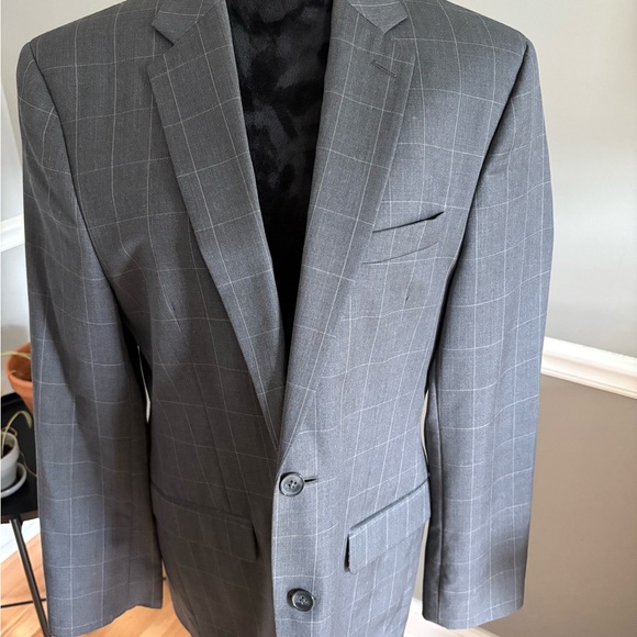 Joseph Abboud Charcoal Windowpane Blazer - Picture 1 of 6